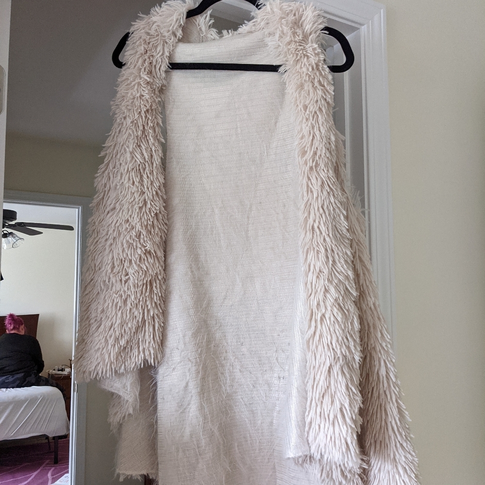 Faux Fur Cream vest